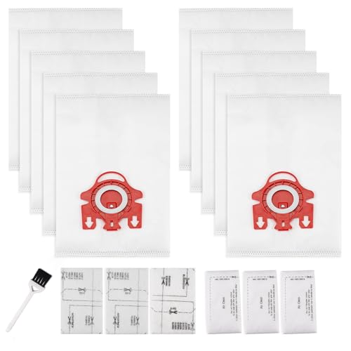 3D Airclean Dust Bags Replacement for Miele FJM Vacuum Compact C2 (10 Count)
