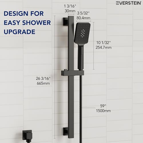 EVESTEIN Adjustable Hand Held Shower with Slide Bar