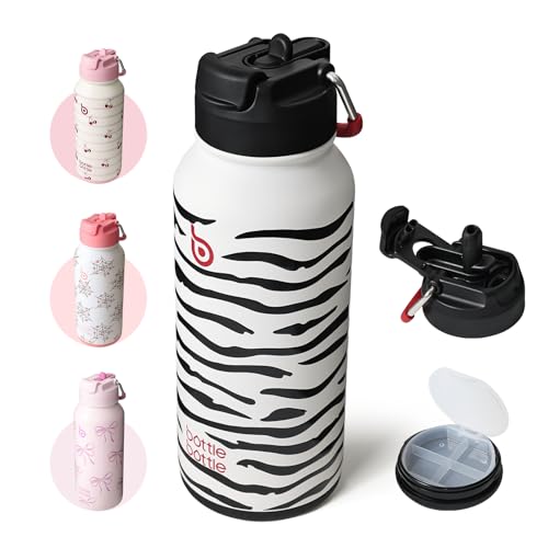 32oz Insulated Water Bottle with Pill Box
