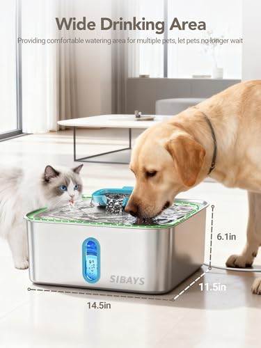 4Gal 15L Large Dog Water Fountain
