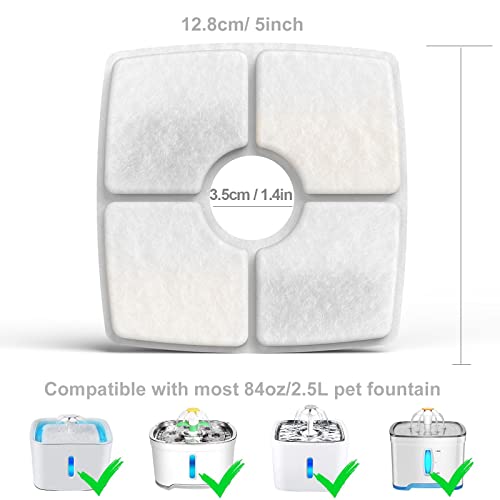 8 Pack Cat Water Fountain Filter Replacement Filters (8 Count)