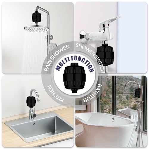20 Stage Shower Head Filter for Hard Water with 3 Cartridges