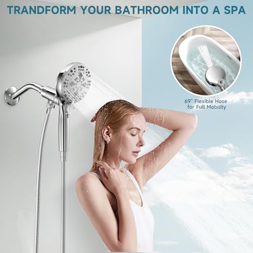 5" Filtered Handheld Shower Head with 10 Spray Modes