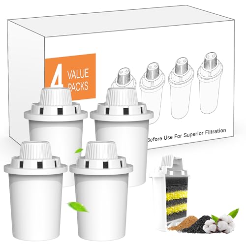 4 Packs Replacement Filters for Dog Water Fountain (4 Count)