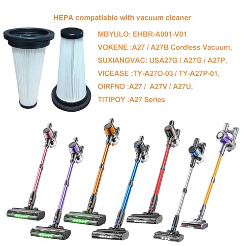 3Pack Hepa Filters Replacement Compatible with MBYULO Cordless Vacuum Cleaner (3 Count)