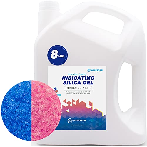 Net Weight 8LBS] Blue Indicating Silica Gel Beads Desiccants