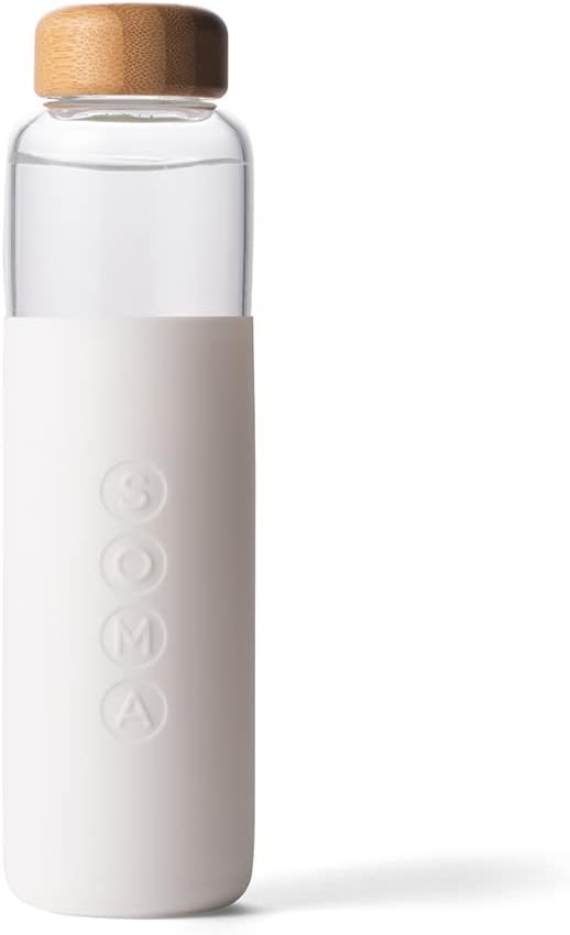 Full Circle V.2 17 oz. Glass Water Bottle - White