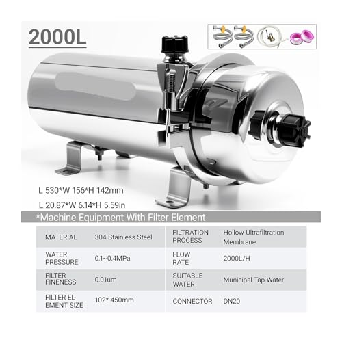 Whole House High Flow UF System Water Purifier 1000L