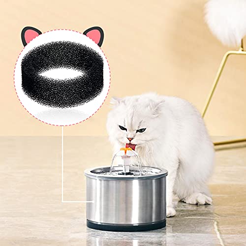 8 Pieces Cat Pet Water Fountain Filters Replacement Round Filter Foam for Pet Cat Drink Water Sponge Filter Replacement for 2. 5 L