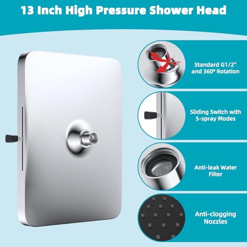 cUPC Certified 5 Spray Modes Shower Head