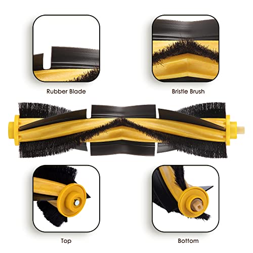 4 Pieces) N10 Roller Brushes Main Brush Replacement Parts for Ecovacs DEEBOT OZMO N10 N10 Plus 920 950 T8 AIVI Max T9 T5 N5 N7 N8+ N8 Pro DX55 DX93 DJ65 Robot Vacuum (4 Count)