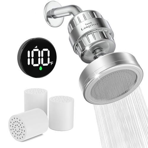 Tem8 Luxury Filtered Shower Head with Temperature Display