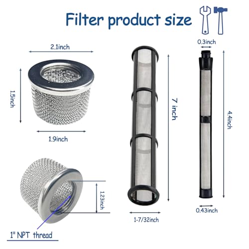 Airless Spray Filter Screen Set 244067 181072 287032 Replacement for Graco Paint Sprayer Parts 695 795 1095 1595 3900 5900 7900