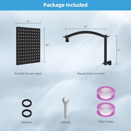 All Metal 10'' Rain Shower Head