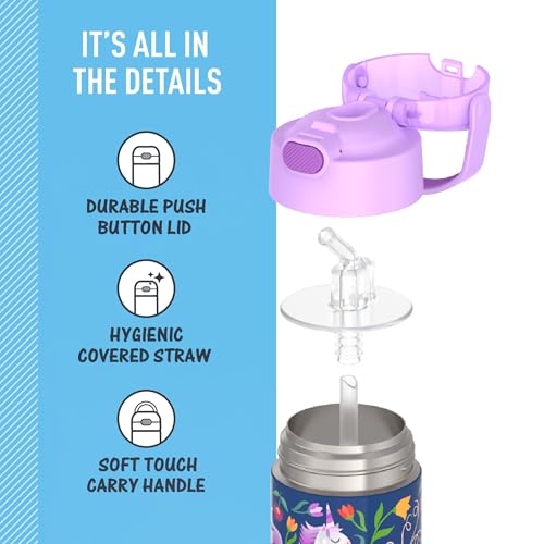 FUNTAINER Water Bottle with Straw