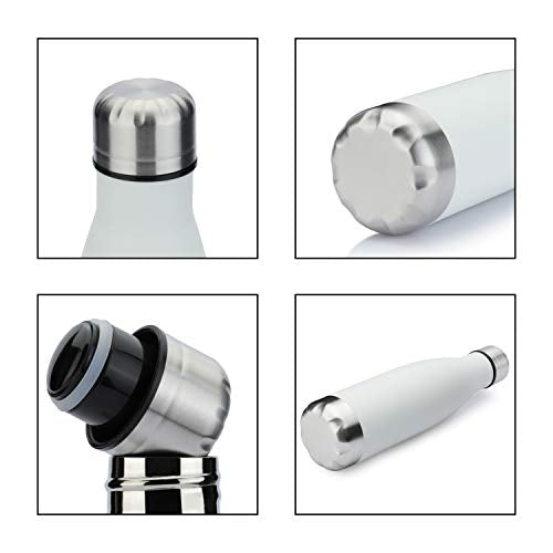 17oz Sport Water Bottle 12 Pack Vacuum Insulated Stainless Steel Leak