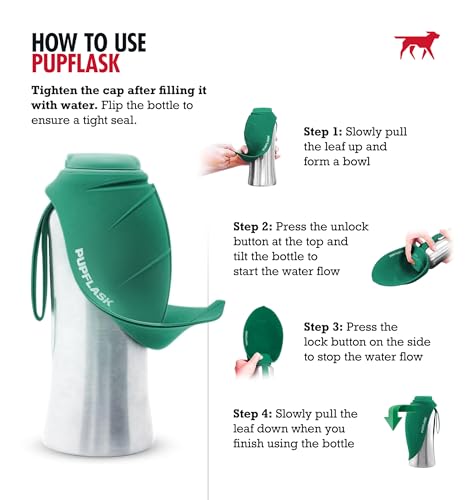 PupFlask Large Dog Water Bottle (27 Fl Oz)