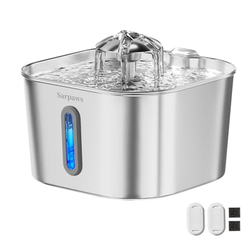 Cat Water Fountain Stainless Steel：74oz