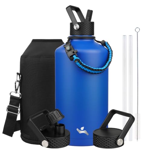 128 oz Insulated Stainless Steel Water Bottle Jug with Handle