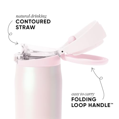 Water Bottle with Straw & Handle