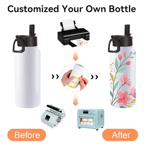 Sublimation Insulated Water Bottles Blank Bulk 8 Pack (8 Count)