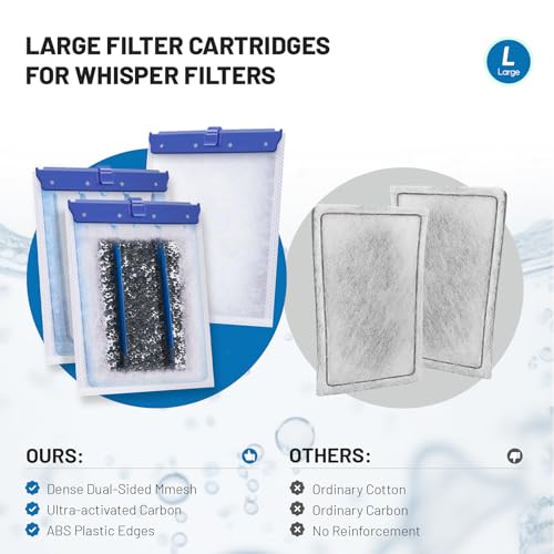 10 Count Large Filter Cartridges Compatible with Whisper Bio Bag Filters