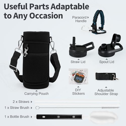 32 oz Insulated Water Bottle with Straw