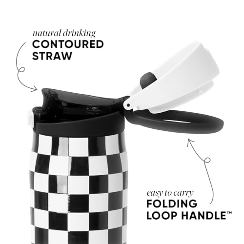 Water Bottle with Straw & Handle