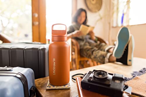 Go Series Insulated Stainless Steel Water Filter Bottle for Travel and Everyday Use removes Bacteria