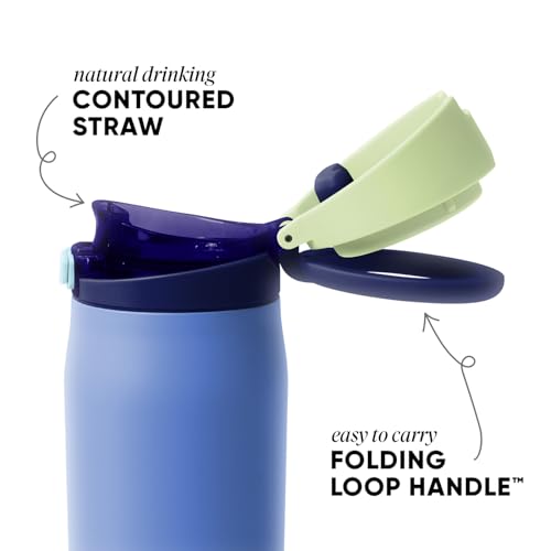 Water Bottle with Straw & Handle