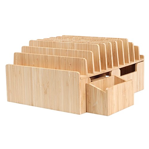 Bamboo 10 Port Charging Station Plus 2 Caddy Add