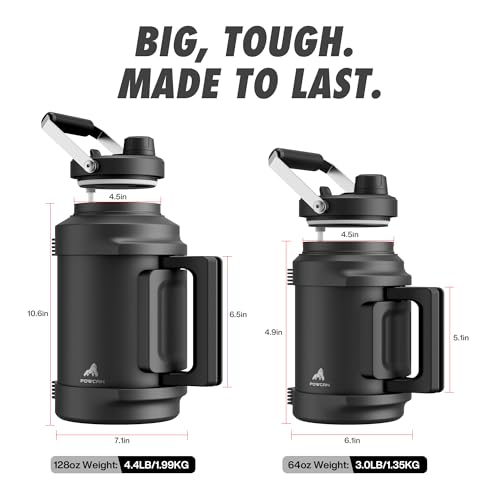 1 Gallon Insulated Water Bottle for Travel