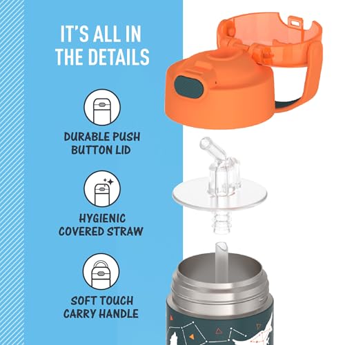 FUNTAINER Water Bottle with Straw