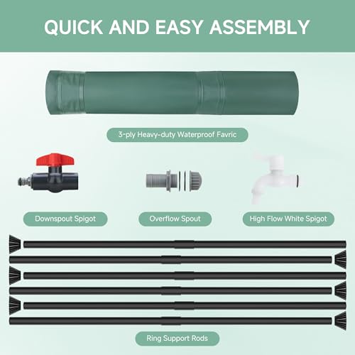 Collapsible Rain Barrel Water Storage Containers