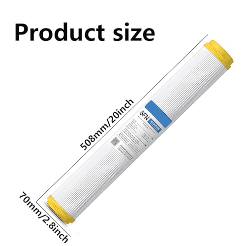 20" x 2.5" Cation Resin Water Softener Cartridge