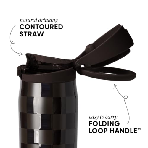 Water Bottle with Straw & Handle