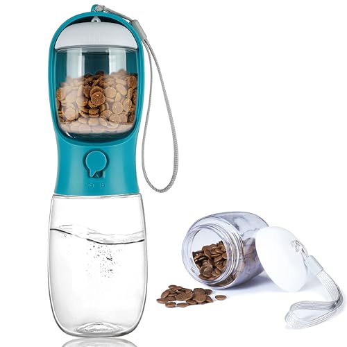 Dog Water Bottle with Food Container