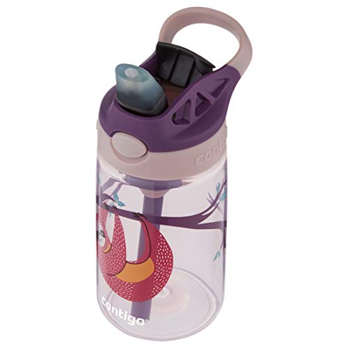 Kids Straw Water Bottle with AUTOSPOUT Lid 14oz Sloths
