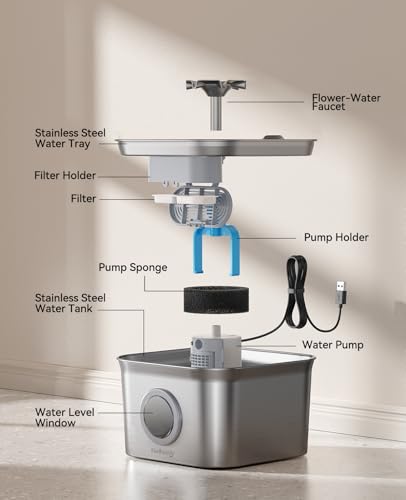 Stainless Steel Cat Water Fountain