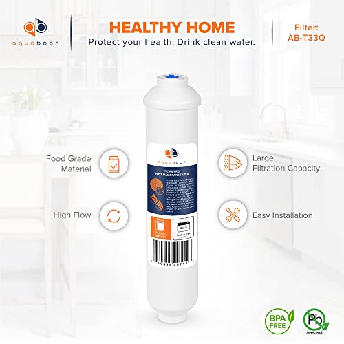 T33 Inline Post Activated Carbon Water Filter for Refrigerator (12 Count)