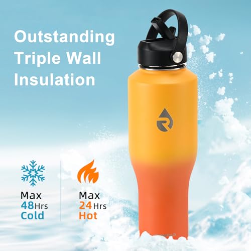 40 oz Insulated Water Bottle with Straw