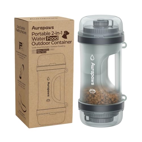 33.5oz Portable Dog Water Bottle for Travel Hydration&Food Feeder