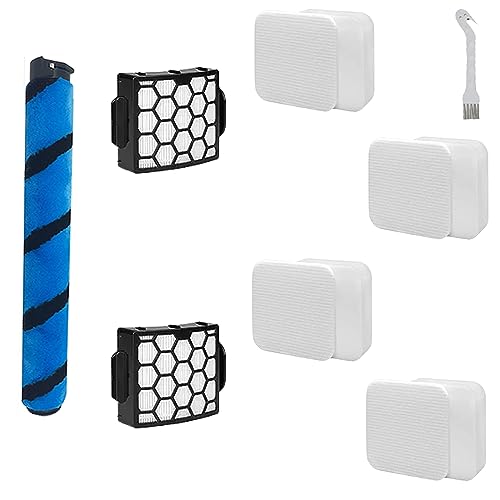 Brushroll & Hepa Foam Filters Compatible with Shark Rotator Duo Clean PowerFins LA500 LA500WM LA502 LA502NP Vacuum