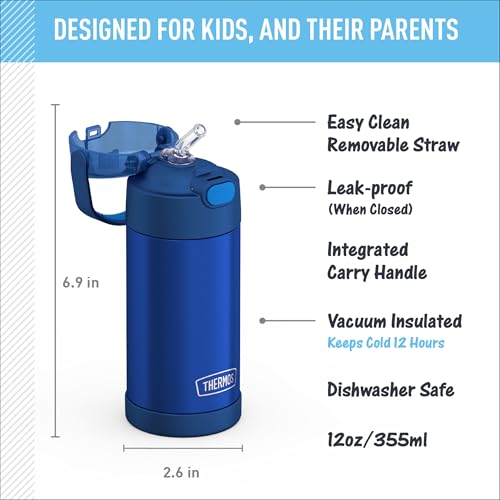 FUNTAINER Water Bottle with Straw