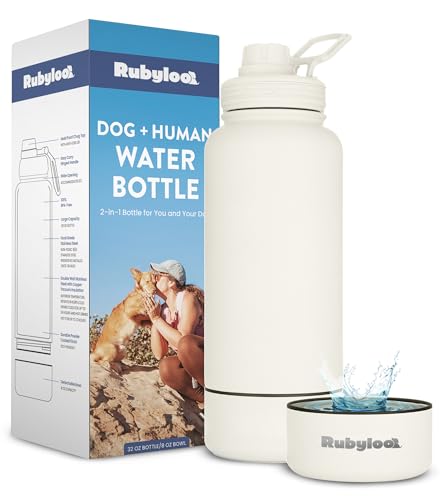 Dog Water Bottle with Detachable Bowl for Dog Lovers