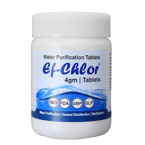 4 gm Overhead & Underground Water Tank Purification Tablets Jar of 20 Tablets for Purifying Water Tanks 1 Tablet for 264 Gallons Water (20 Count)