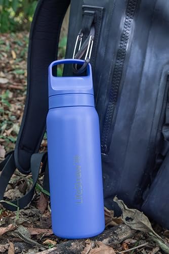 Go Series Insulated Stainless Steel Water Filter Bottle for Travel and Everyday Use Removes Bacteria