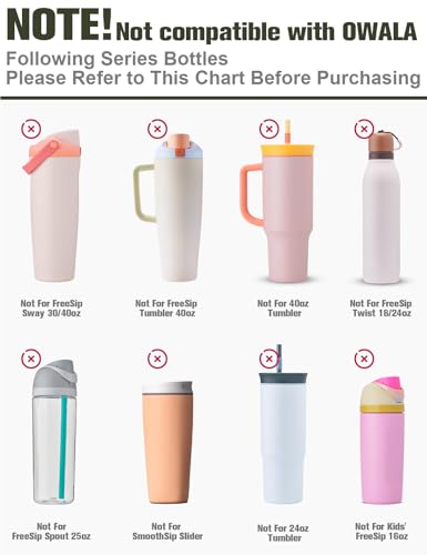 2PCS Silicone Boot for Owala FreeSip Water Bottle 24oz (2 Count)