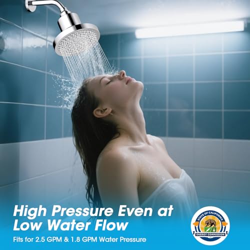 6 Inch High Pressure Rain Shower Head with 20