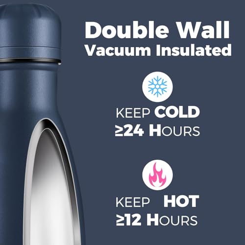 17oz Stainless Steel Water Bottles Bulk (8 Count)